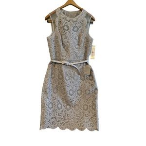 NWT Maggy London Lace Belted Sheath Dress - Sz‎ 10